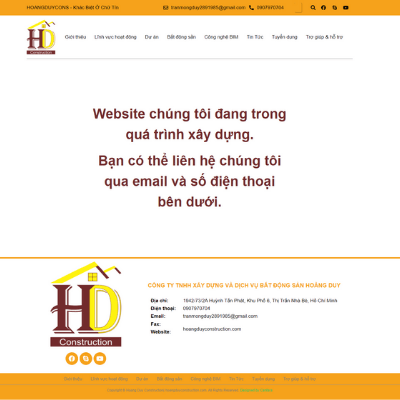 Dự án thiết kế website centara công ty Hoang Duy